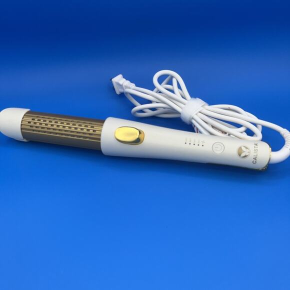 Calista Airglide Pro Cool Breeze Styler WHITE PEARL GOLD Curling Iron Straighten - Picture 1 of 7